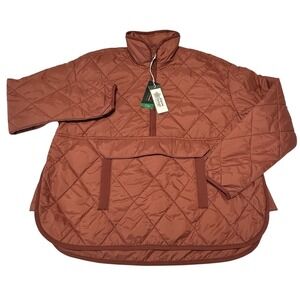 NWT Alpine Design Women's Quilted Anorak Jacket Dark Auburn‎ Rust XS Pullover